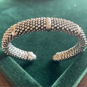 LAGOS Sterling Silver Caviar Torque Cuff